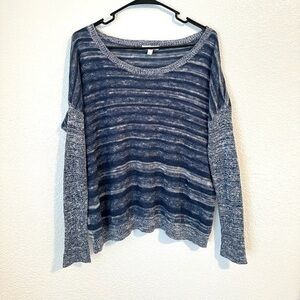 Eileen Fisher Sweater Women’s S Blue Organic Linen Cotton Blend Pullover